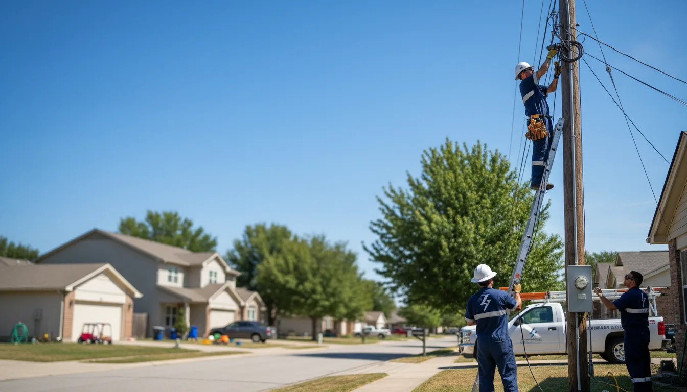 Residential electrician providing installation services in Kendleton, TX